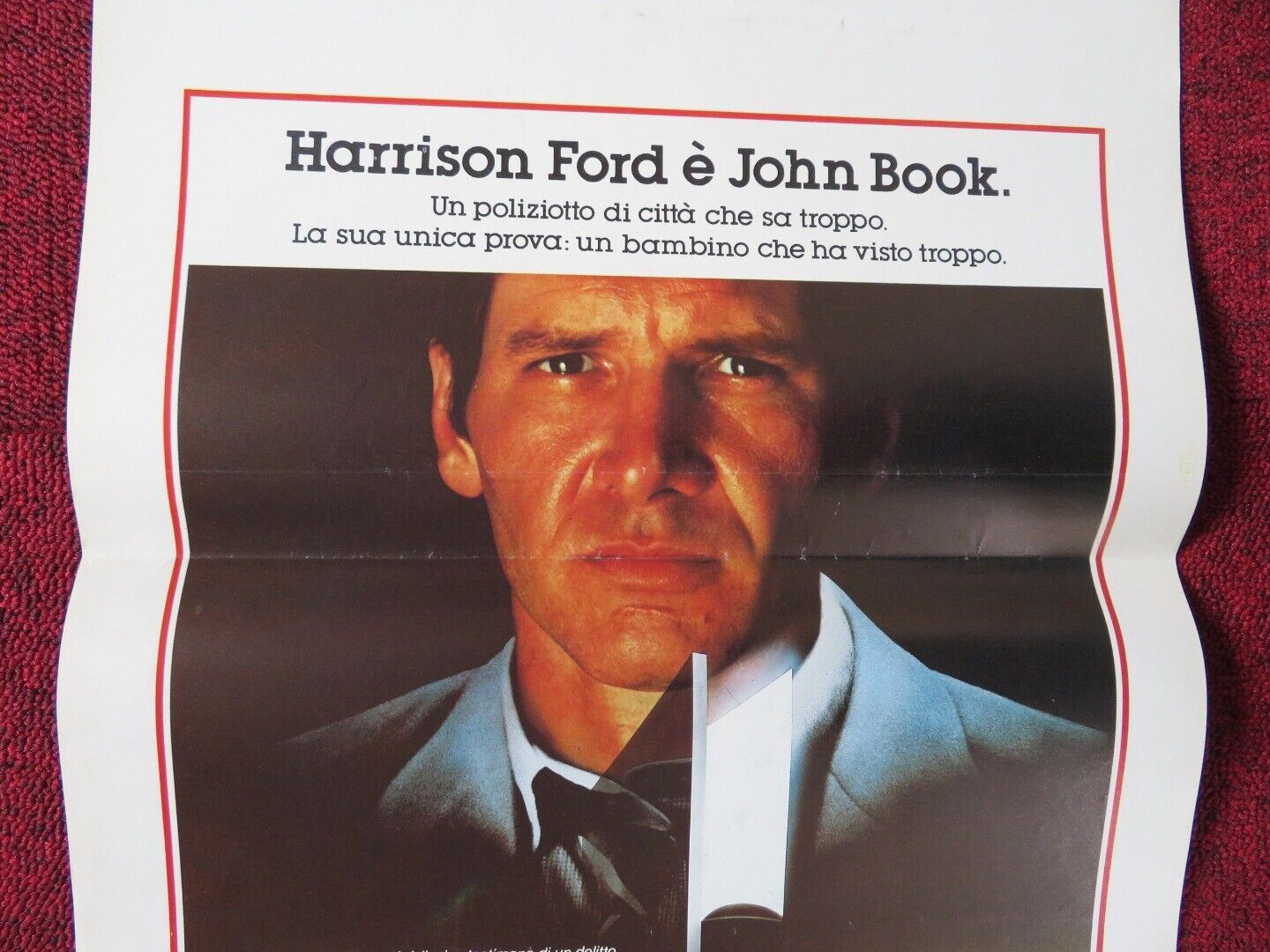 WITNESS ITALIAN LOCANDINA (25"x13") POSTER HARRISON FORD KELLY MCGILLIS 1985 Movie posters