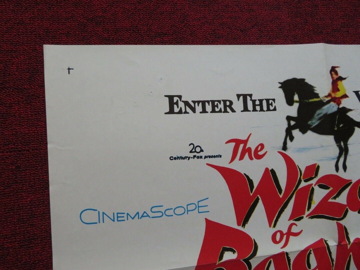 WIZARD OF BAGHDAD FOLDED US ONE SHEET POSTER DICK SHAWN DIANE BAKER 1960 Movie posters