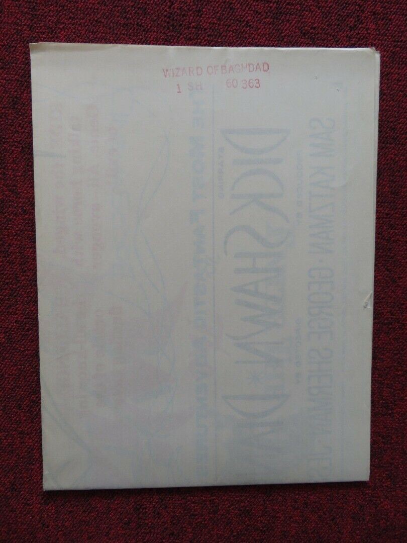 WIZARD OF BAGHDAD FOLDED US ONE SHEET POSTER DICK SHAWN DIANE BAKER 1960 Movie posters