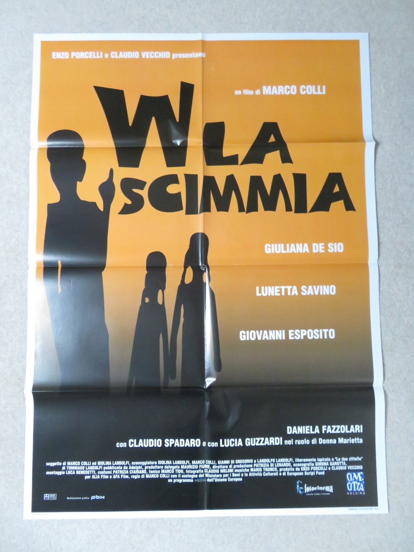 WLA SCIMMIA ITALIAN 2 FOGLIO POSTER GIULIANA DE SIO LUNETTA SAVINO 2002 Rendezvous Cinema Movie posters