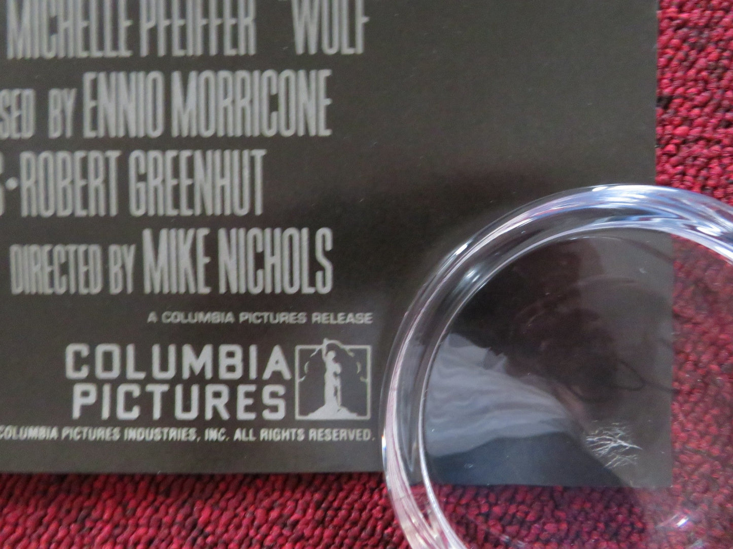 WOLF - 2 SIDED VHS VIDEO POSTER JACK NICHOLSON PFEIFFER 1994 Rendezvous Cinema Movie posters