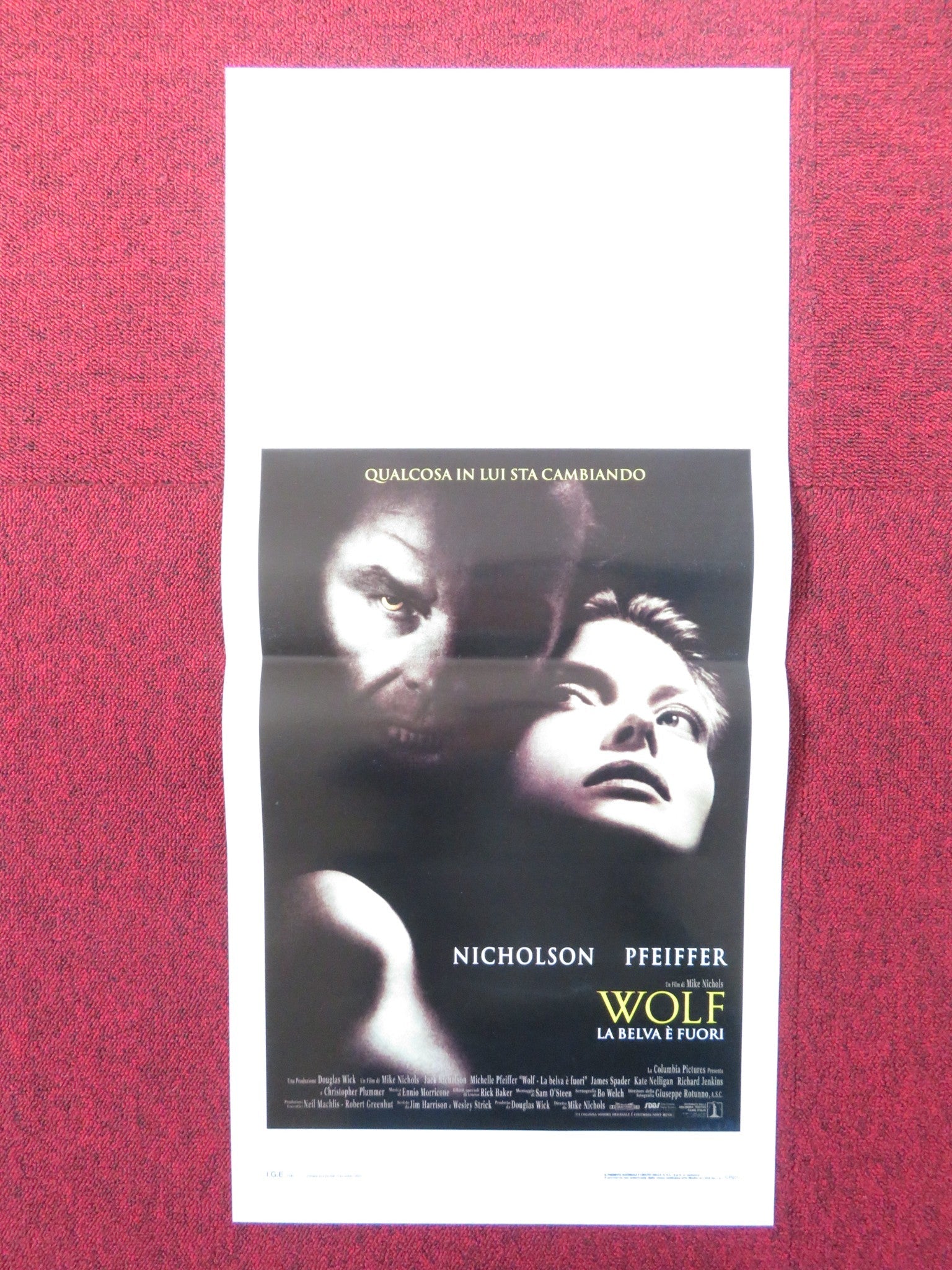 WOLF ITALIAN LOCANDINA POSTER JACK NICHOLSON MICHELLE PFEIFFER 1994 Rendezvous Cinema Movie posters