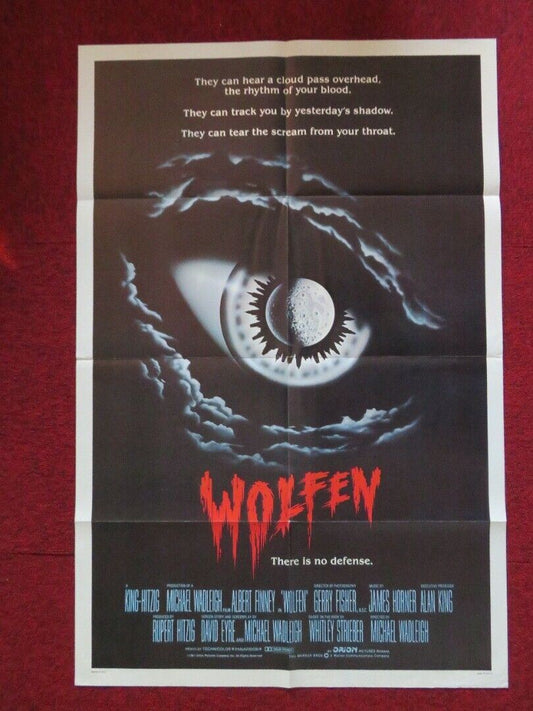 WOLFEN FOLDED US ONE SHEET POSTER ALBERT FINNEY DIANE VENORA 1981 Movie posters