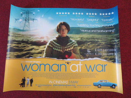 WOMAN AT WAR UK QUAD (30"x 40") ROLLED POSTER HALLDORA GEIRHAROSDOTTIR 2018 Rendezvous Cinema Movie posters