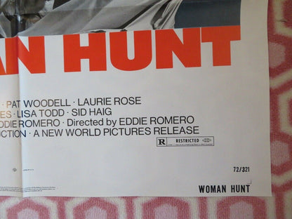 WOMAN HUNT US ONE SHEET POSTER SID HAIG JOHN ASHLEY PAT WOODELL 1972 Movie posters