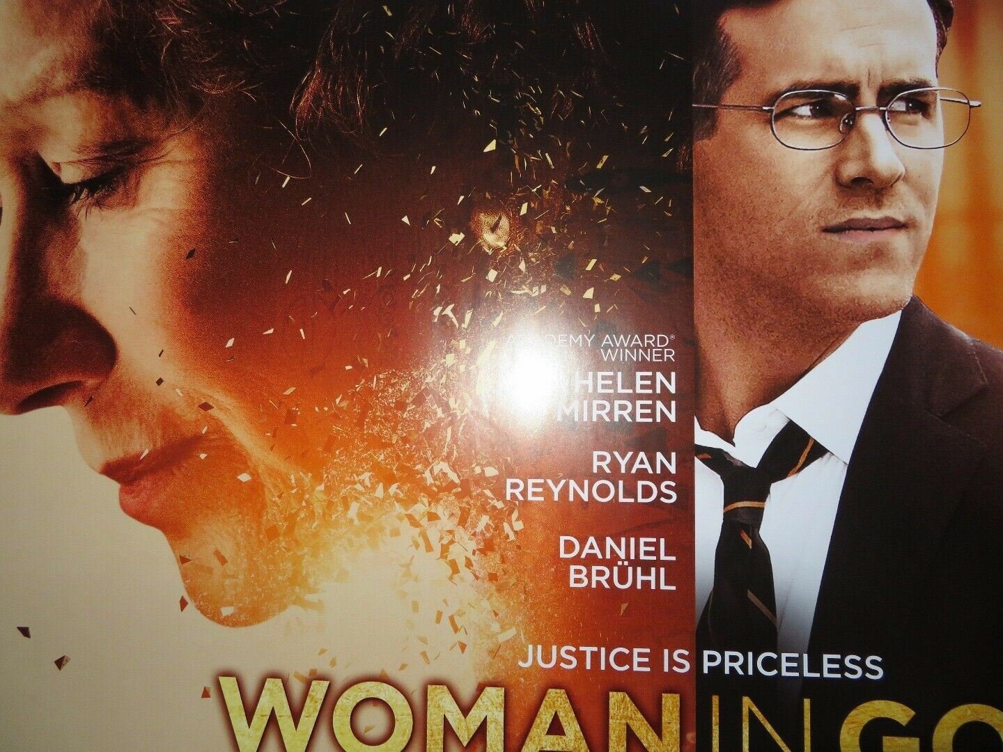WOMAN IN GOLD QUAD (30"x 40") ROLLED POSTER HELEN MIRREN RYAN REYNOLDS 2015 Movie posters