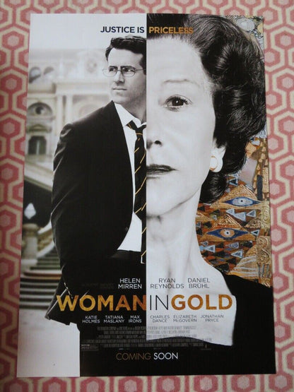 WOMAN IN GOLD US ONE SHEET ROLLED POSTER RYAN REYNOLDS HELEN MIRREN 2015 Movie posters