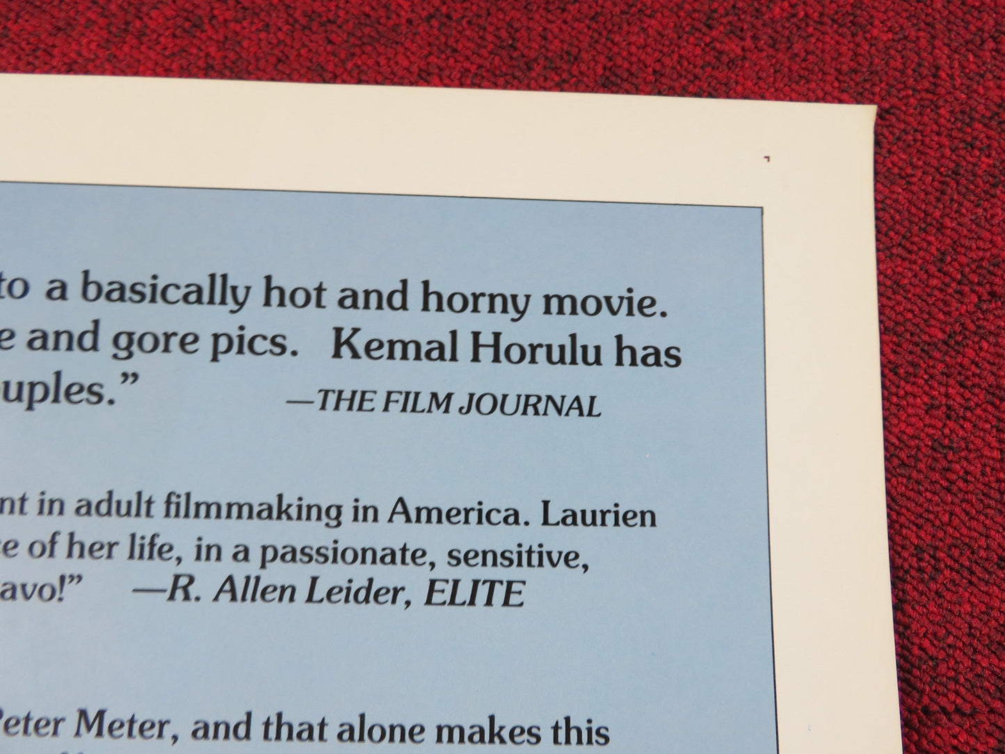 WOMAN IN LOVE: A STORY OF MADAME BO.. US TRI FOLDED ONE SHEET ROLLED POSTER 1978 Rendezvous Cinema Movie posters