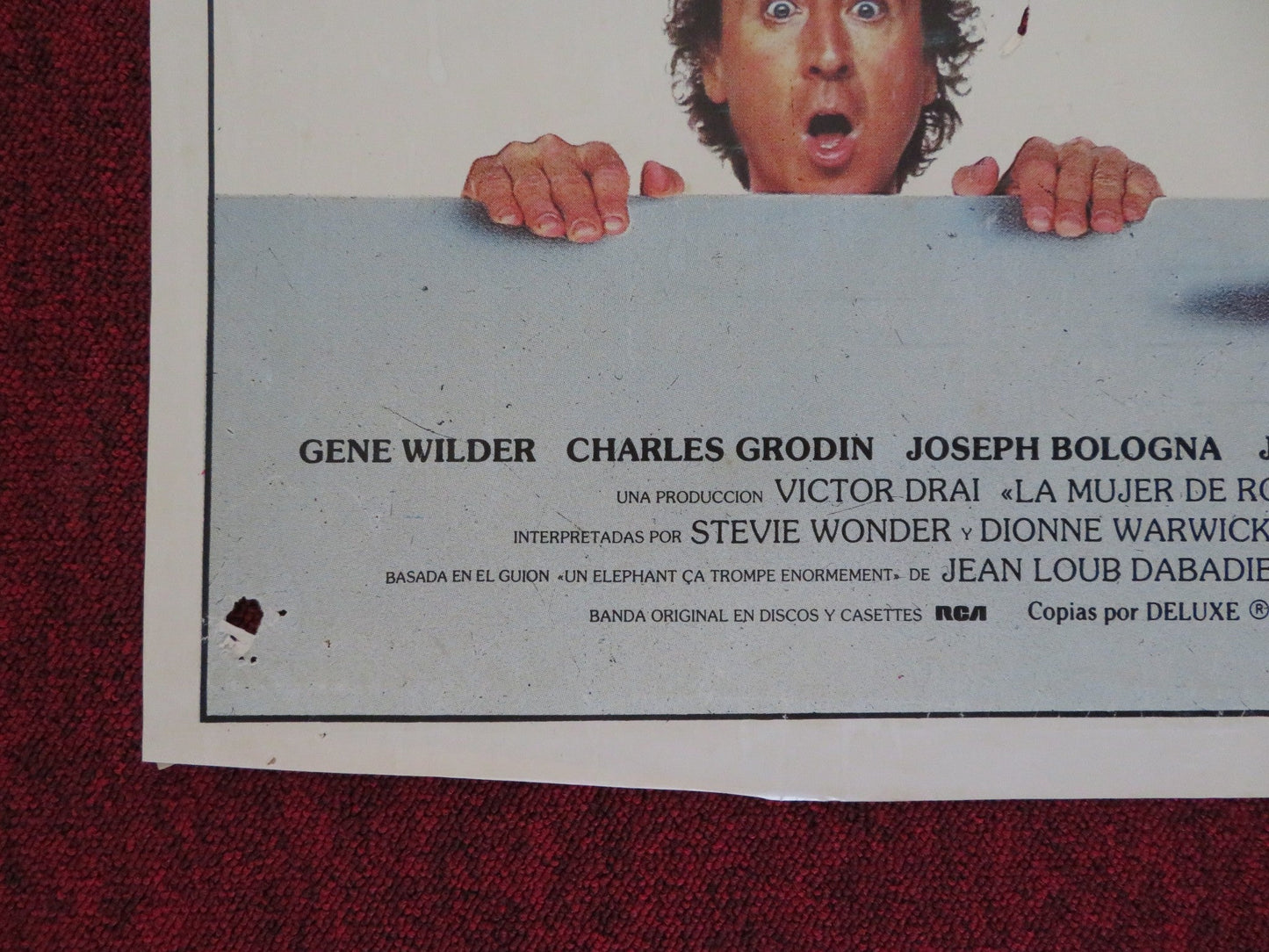 WOMAN IN RED FOLDED SPANISH POSTER GENE WILDER KELLY LE BROCK 1984 Rendezvous Cinema Movie posters