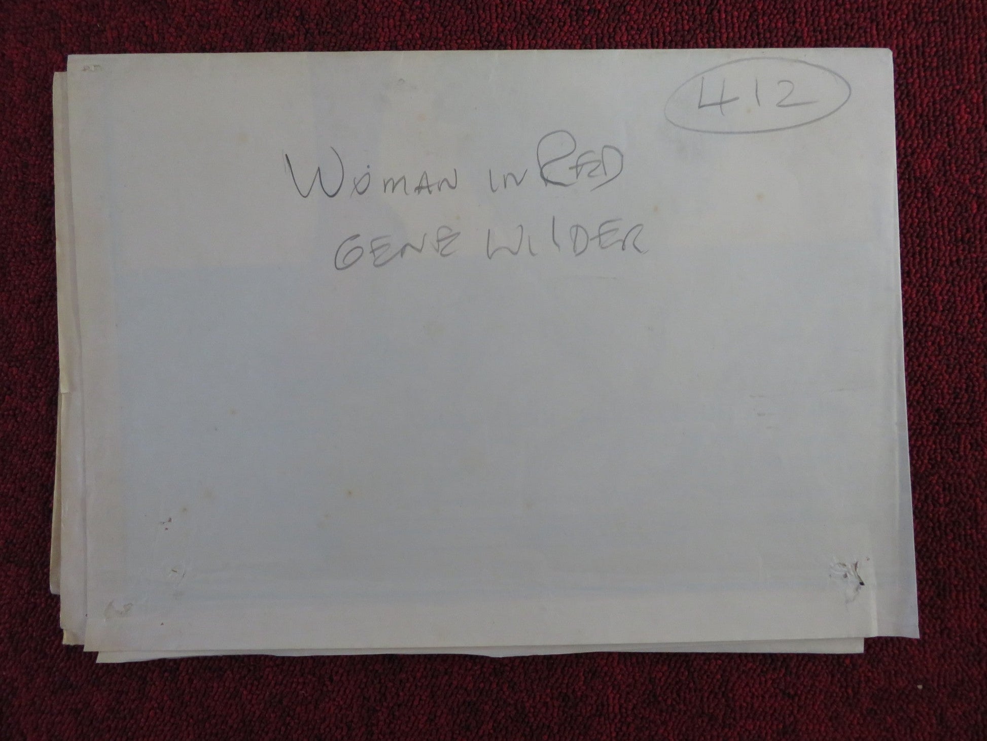 WOMAN IN RED FOLDED SPANISH POSTER GENE WILDER KELLY LE BROCK 1984 Rendezvous Cinema Movie posters