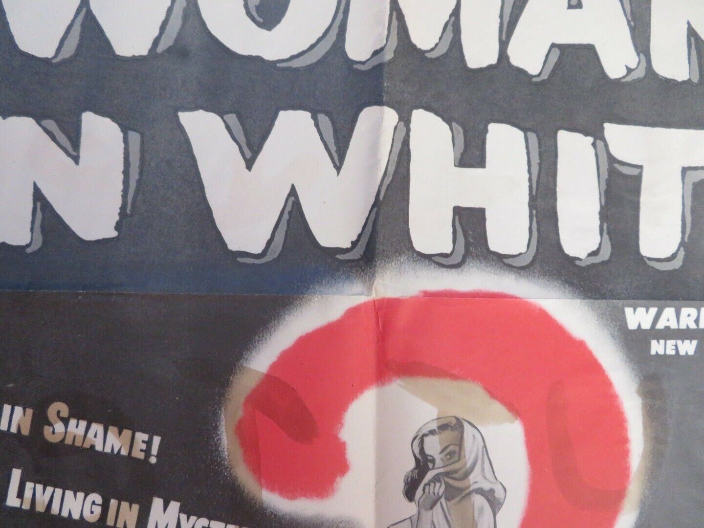 WOMAN IN WHITE FOLDED US ONE SHEET POSTER ELEANOR PAKER ALEXIS SMITH 1948 - Rendezvous Cinema