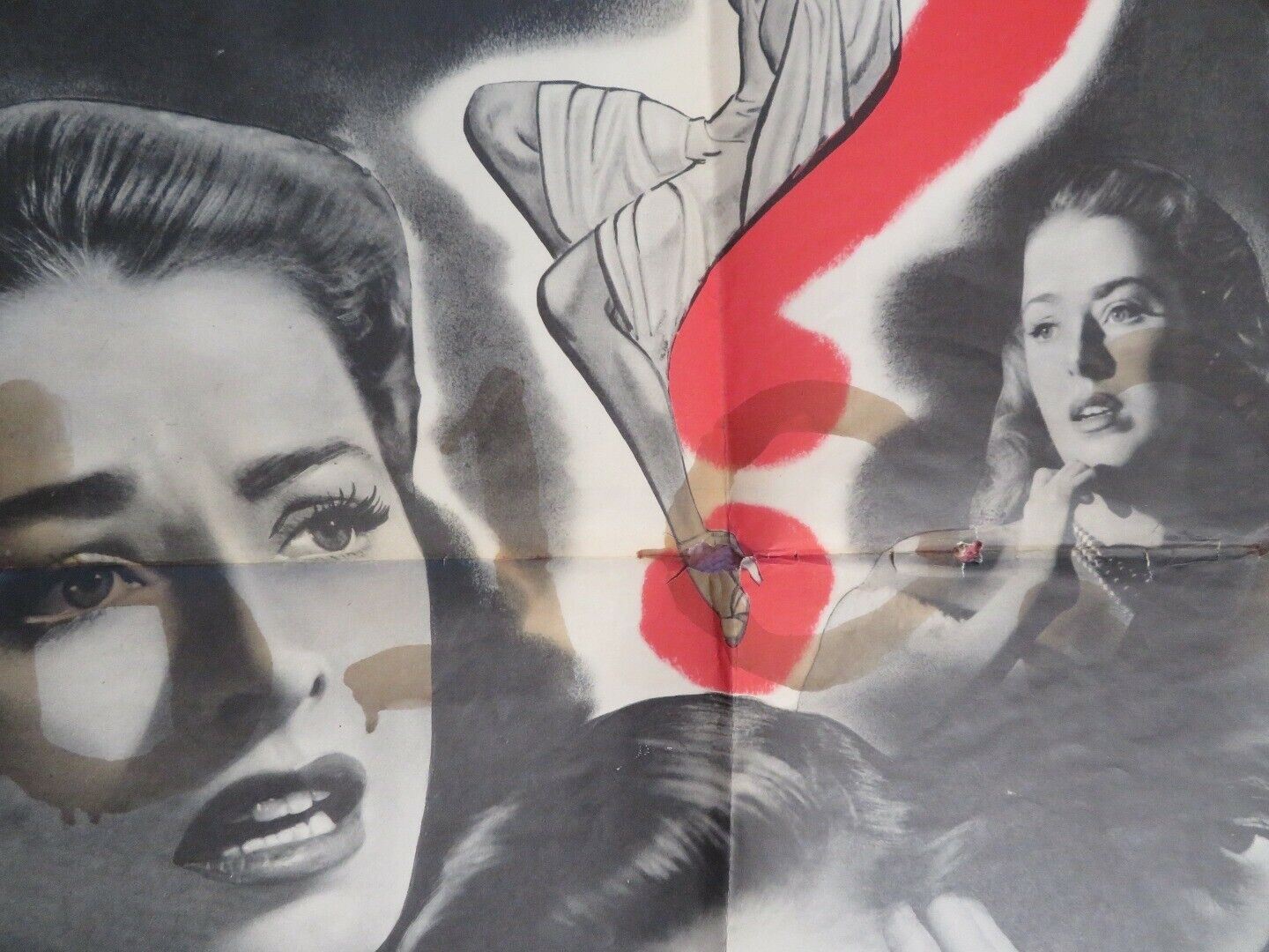 WOMAN IN WHITE FOLDED US ONE SHEET POSTER ELEANOR PAKER ALEXIS SMITH 1948 - Rendezvous Cinema