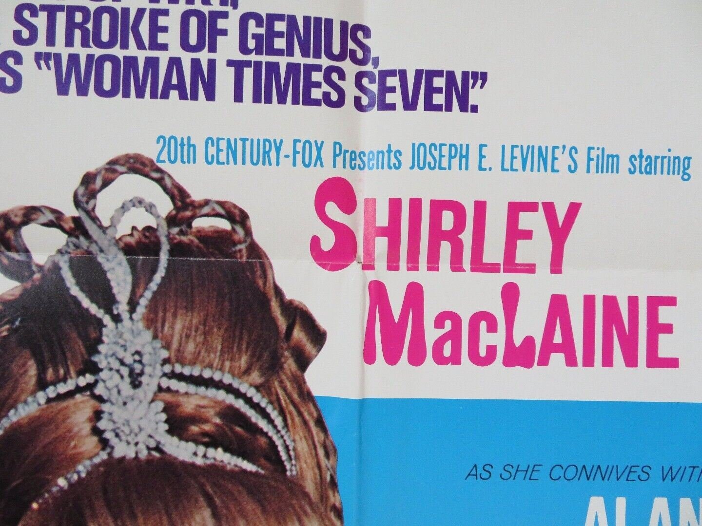 WOMAN TIMES SEVEN US ONE SHEET POSTER SHIRLEY MACLAINE MICHAEL CAINE 1967 Movie posters