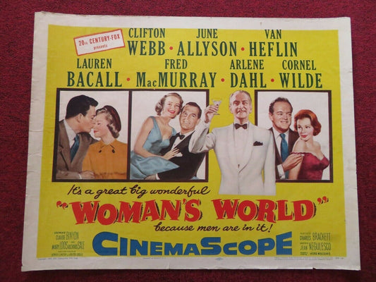 WOMAN'S WORLD US HALF SHEET (22"x 28") POSTER CLIFTON WEBB JUNE ALLYSON 1954 Movie posters