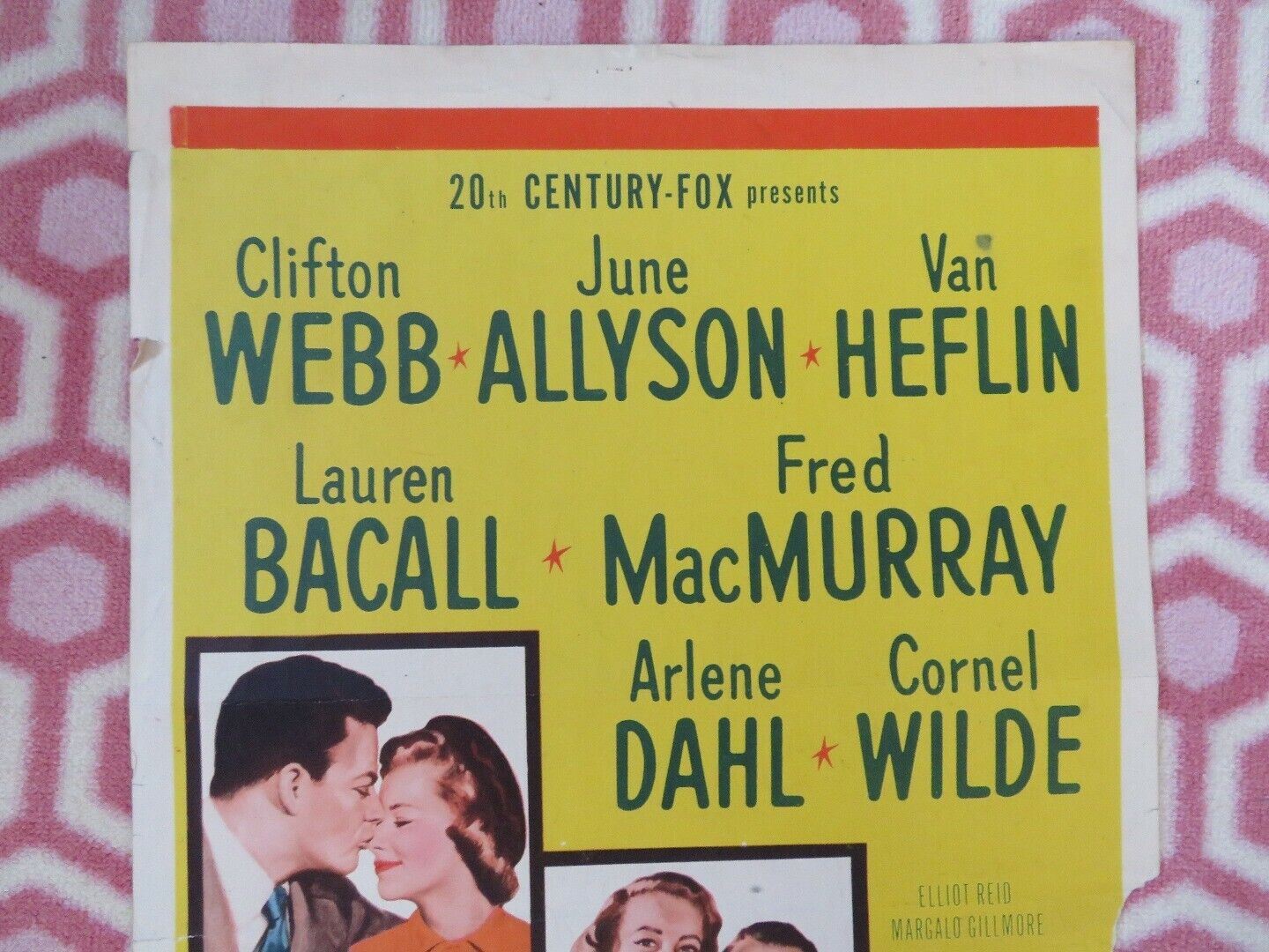 WOMAN'S WORLD US INSERT (14"x 36") POSTER CLIFTON WEBB JUNE ALLYSON VAN HEFLIN Rendezvous Cinema Movie posters