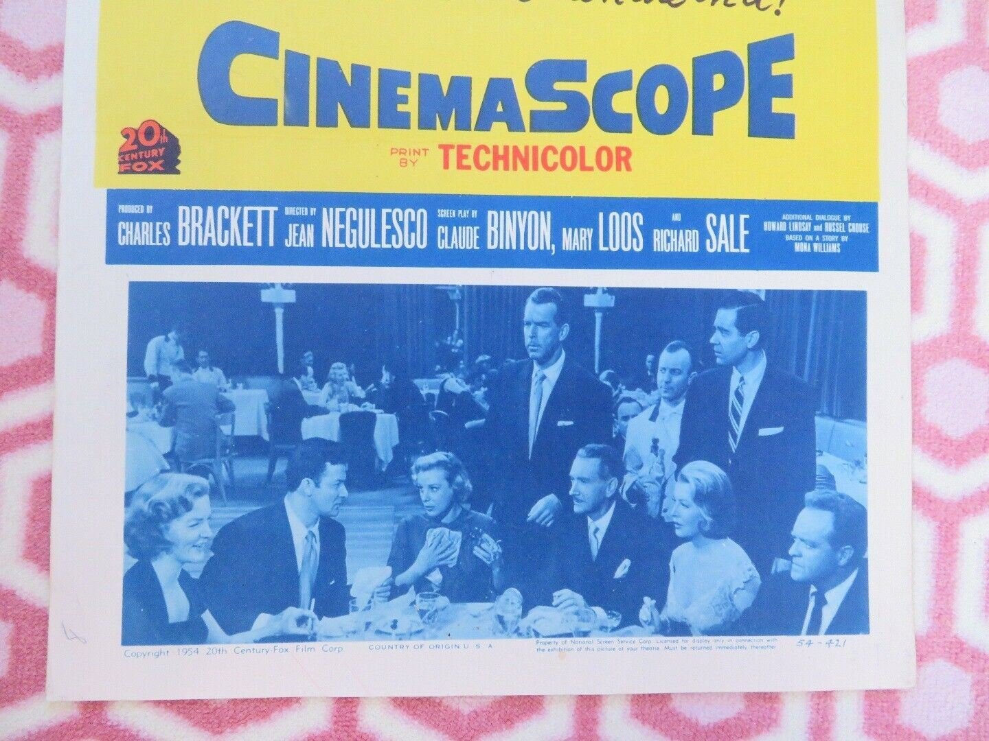 WOMAN'S WORLD US INSERT (14"x 36") POSTER CLIFTON WEBB JUNE ALLYSON VAN HEFLIN Rendezvous Cinema Movie posters