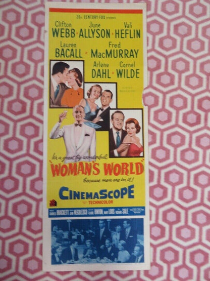 WOMAN'S WORLD US INSERT (14"x 36") POSTER CLIFTON WEBB JUNE ALLYSON VAN HEFLIN Rendezvous Cinema Movie posters