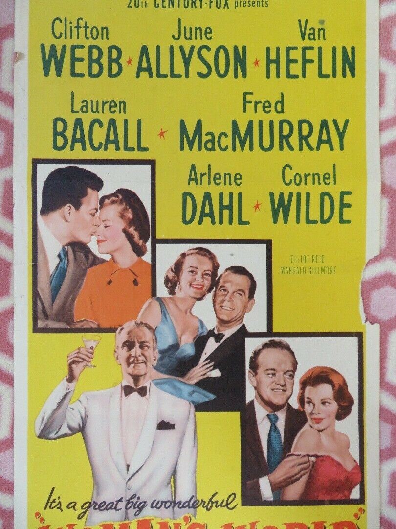 WOMAN'S WORLD US INSERT (14"x 36") POSTER CLIFTON WEBB JUNE ALLYSON VAN HEFLIN Rendezvous Cinema Movie posters