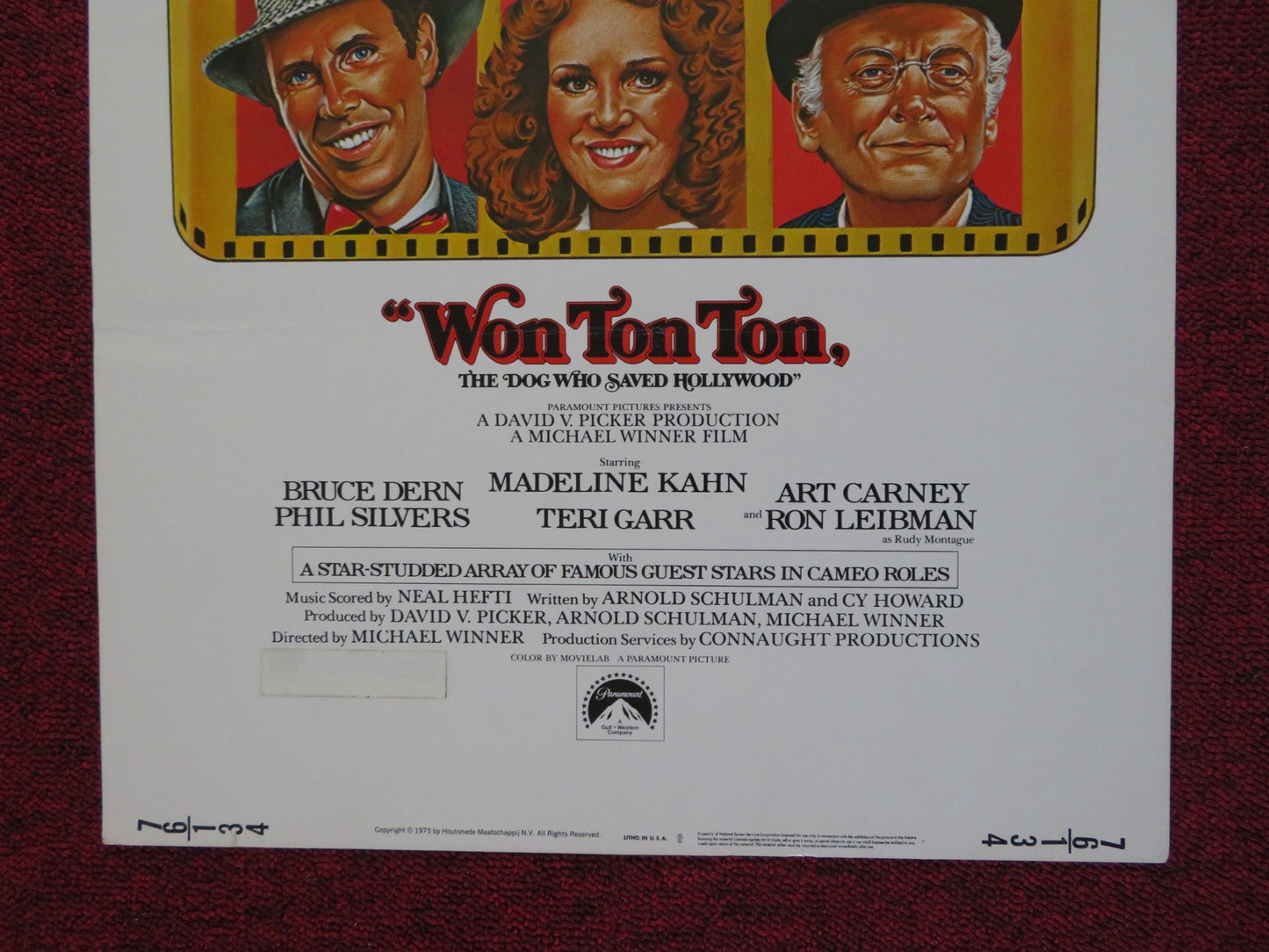 WON TON TON : THE DIG WHO SAVED HOLLYWOOD US INSERT (14"x 36") POSTER DERN 1976 Rendezvous Cinema Movie posters