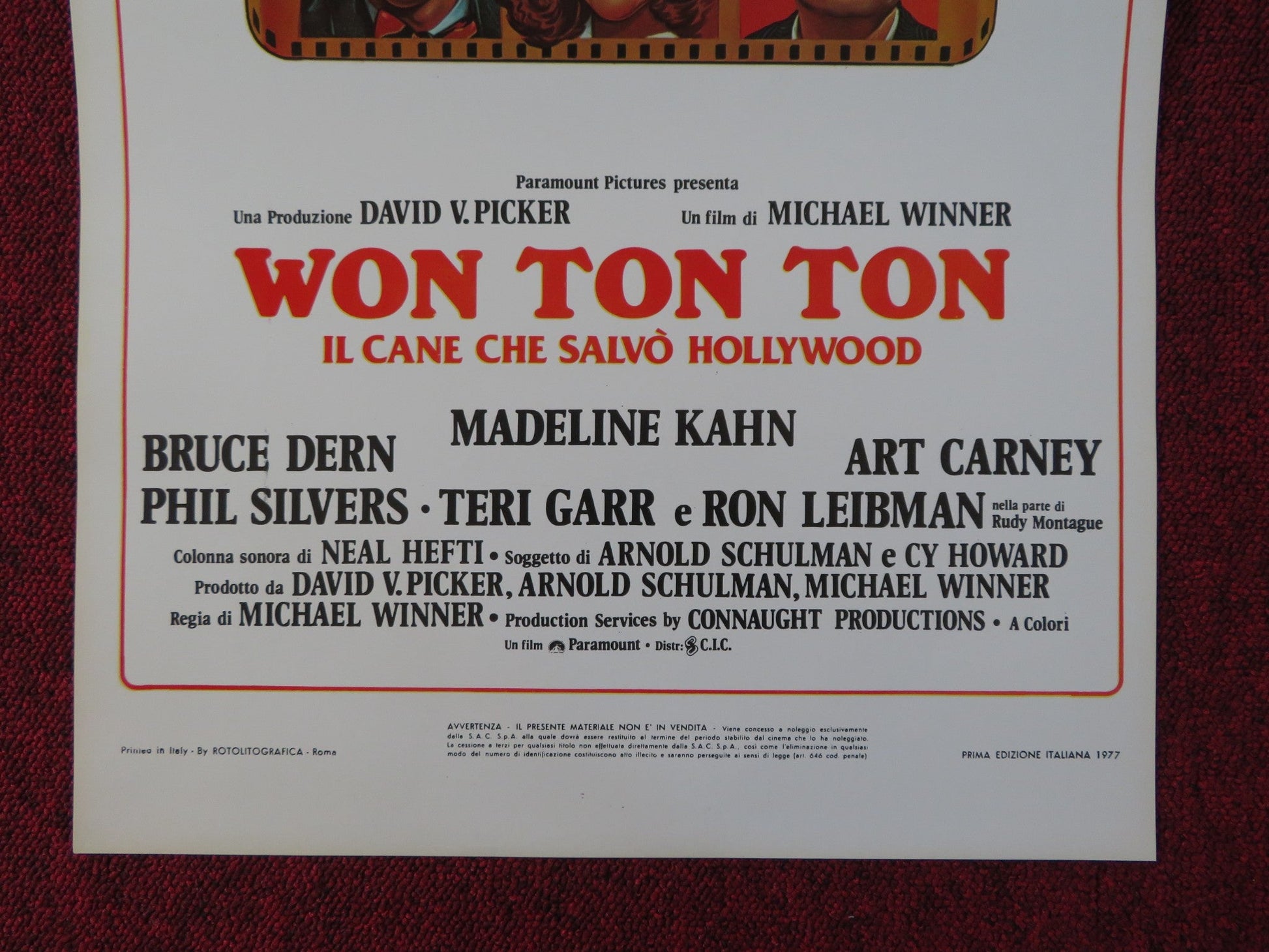 WON TON TON: THE DOG WHO SAVED HOLLYWOOD ITALIAN LOCANDINA POSTER M. KAHN 1977 Rendezvous Cinema Movie posters