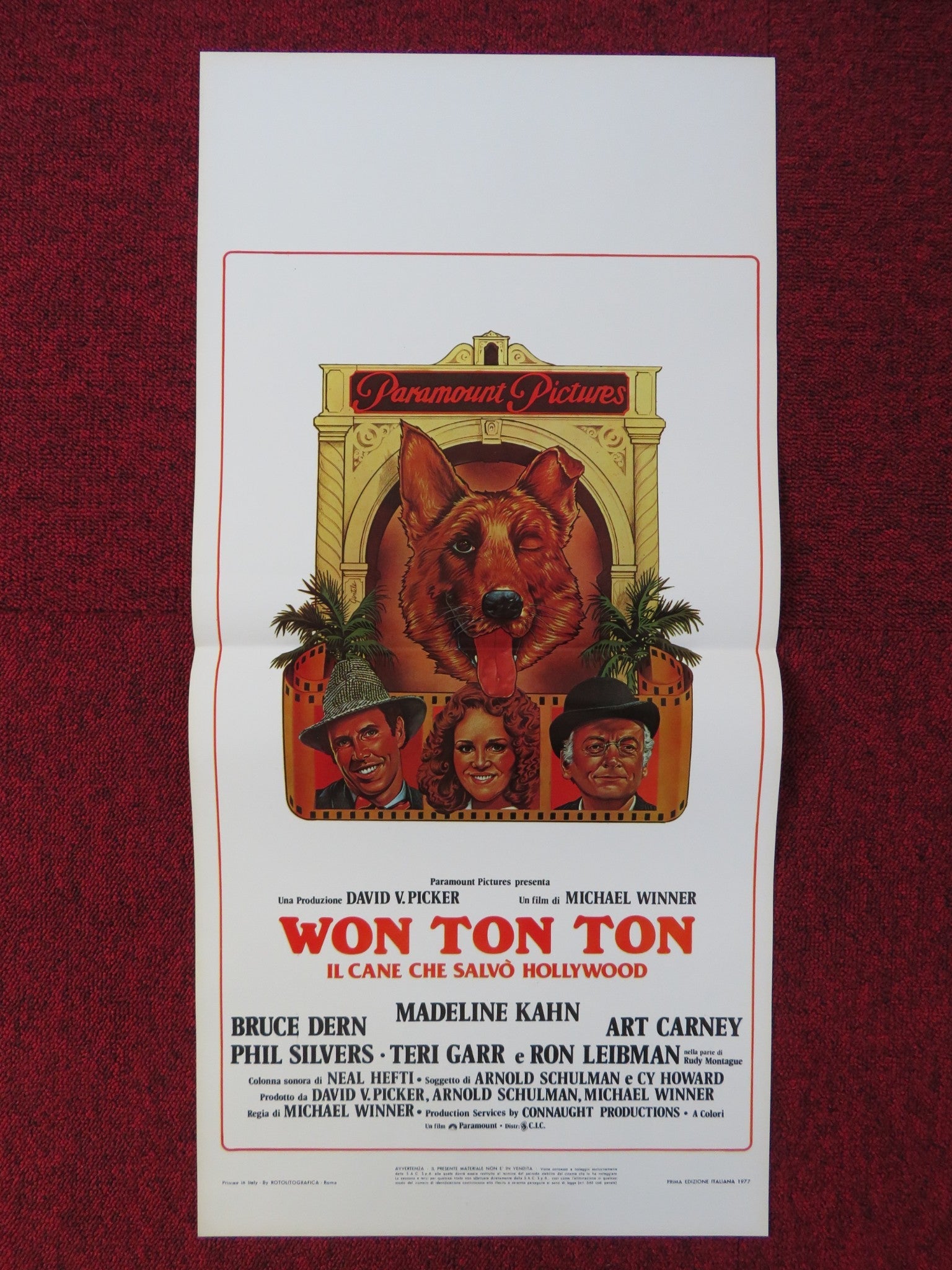 WON TON TON: THE DOG WHO SAVED HOLLYWOOD ITALIAN LOCANDINA POSTER M. KAHN 1977 Rendezvous Cinema Movie posters