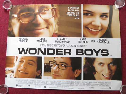 WONDER BOYS UK QUAD (30"x 40") ROLLED POSTER MICHAEL DOUGLAS TOBEY MAGUIRE 2000 Rendezvous Cinema Movie posters