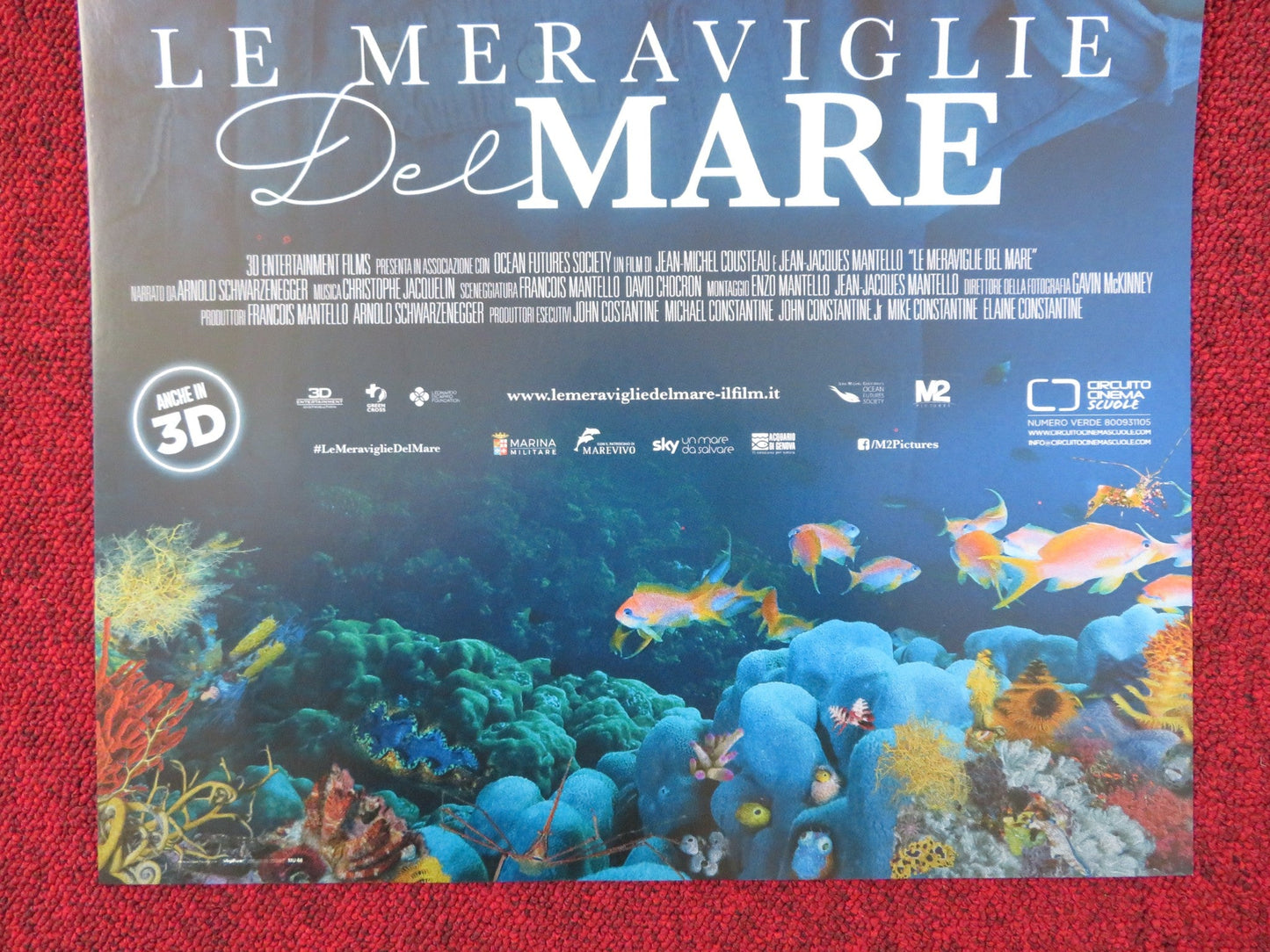 WONDERS OF THE SEA ITALIAN LOCANDINA POSTER JEAN - MICHEL COUSTEAU 2017 Rendezvous Cinema Movie posters