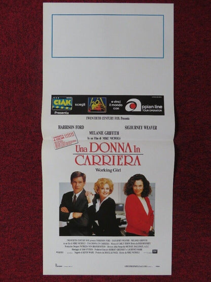 WORKING GIRL ITALIAN LOCANDINA (27.5"x13") POSTER HARRISON FORD 1988 - Rendezvous Cinema