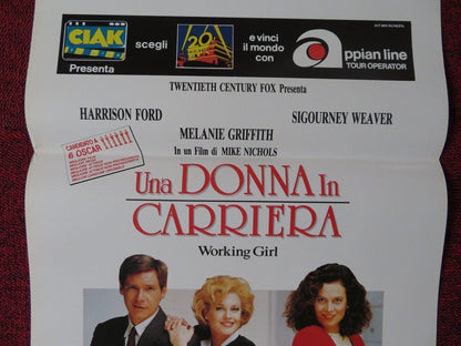 WORKING GIRL ITALIAN LOCANDINA (27.5"x13") POSTER HARRISON FORD 1988 - Rendezvous Cinema