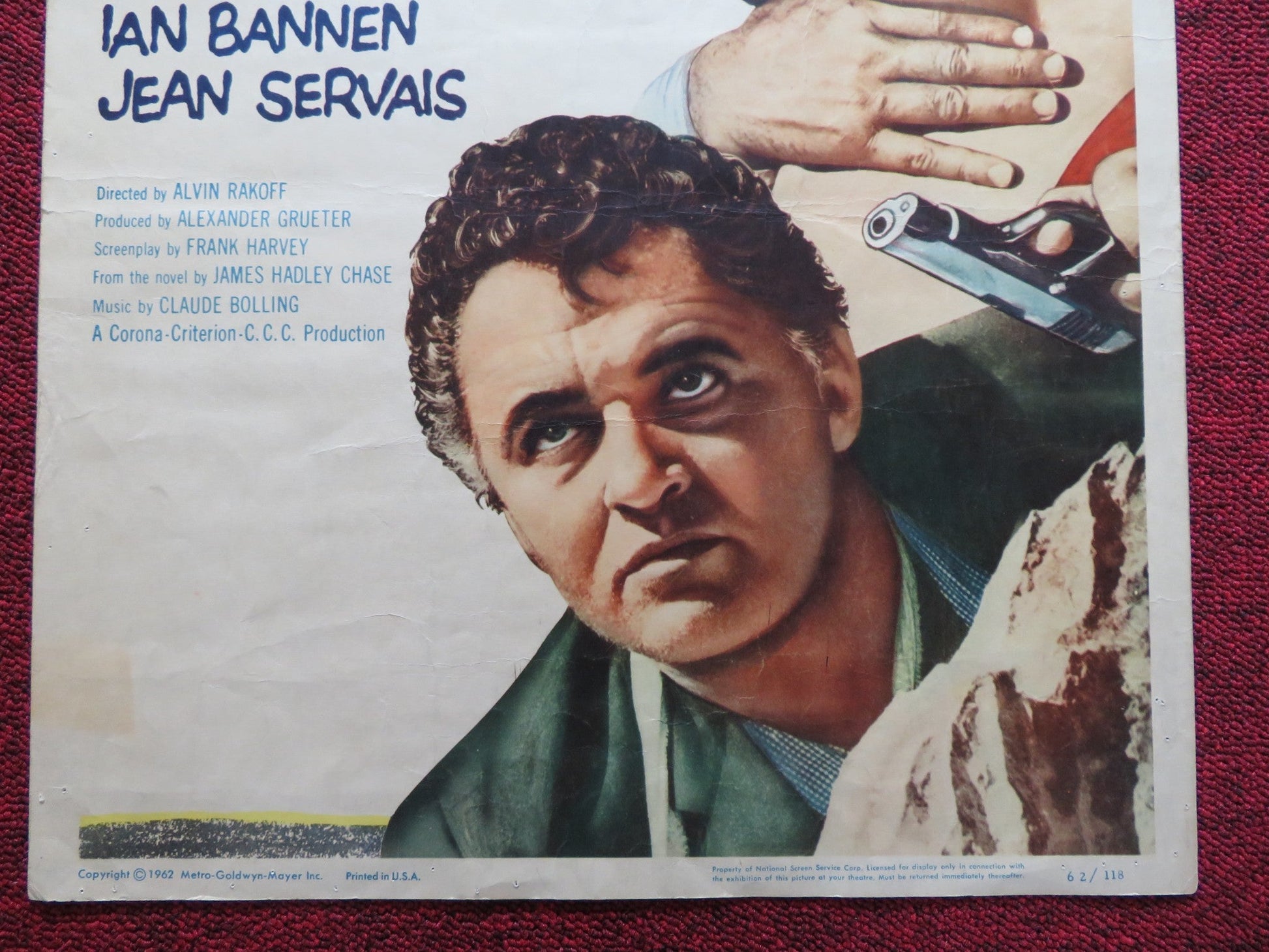 WORLD IN MY POCKET US INSERT (14"x 36") POSTER ROD STEIGER NADJA TILLER 1962 Rendezvous Cinema Movie posters