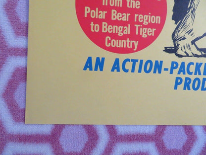 WORLD SAFARI US ONE SHEET POSTER RON HAYES FOOTAGE BIG GAME HUNTING Movie posters