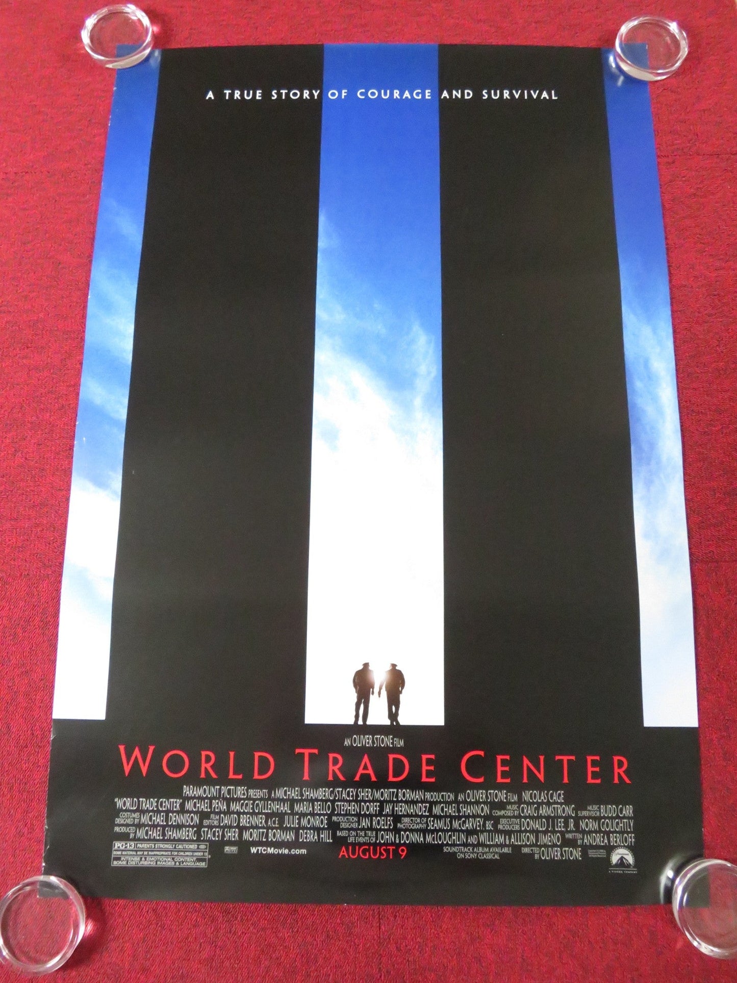 WORLD TRADE CENTER US ONE SHEET ROLLED POSTER NICOLAS CAGE MARIA BELLO 2006 Rendezvous Cinema Movie posters