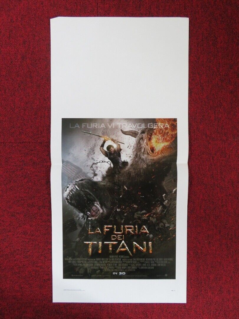 WRATH OF THE TITANS ITALIAN LOCANDINA (27.5"x13") POSTER SAM WORTHINGTON 2012 Movie posters