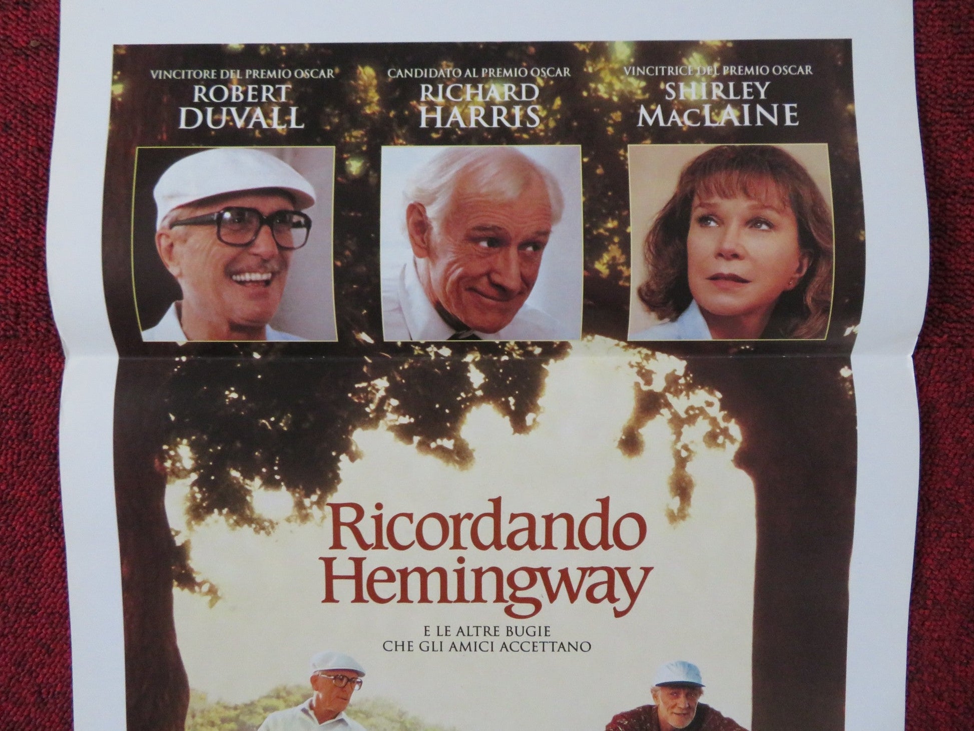 WRESTLING ERNEST HEMINGWAY ITALIAN LOCANDINA POSTER ROBERT DUVALL R. HARRIS 1994 Rendezvous Cinema Movie posters