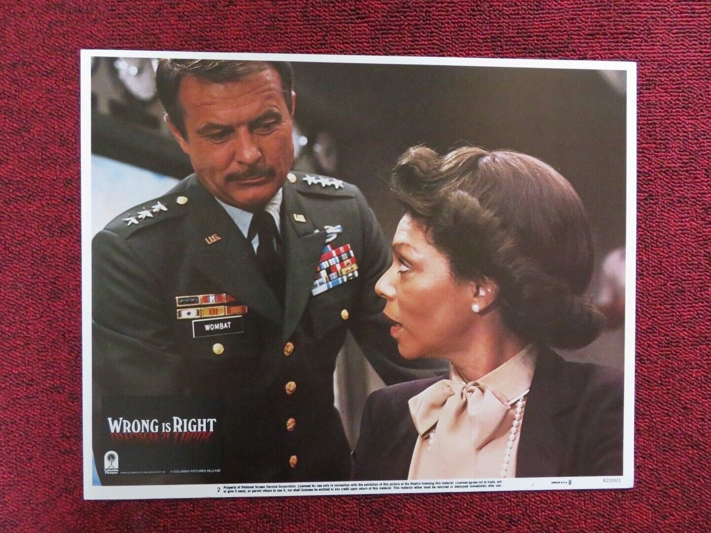 WRONG IS RIGHT - 2 US LOBBY CARD ROBERT CONRAD ROSALIND CASH 1982 Movie posters