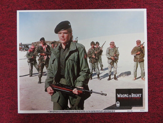 WRONG IS RIGHT - 4 US LOBBY CARD CHERIE MICHAN 1982 Movie posters