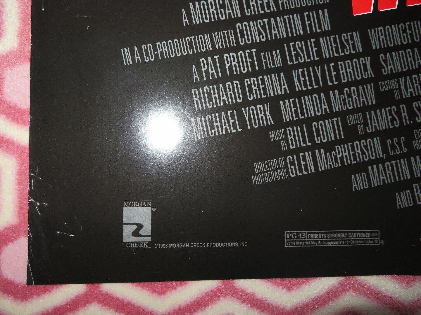 WRONGFULLY ACCUSED FOLDED US ONE SHEET POSTER LESLIE NIELSON KELLY LEBROCK 1998 Movie posters