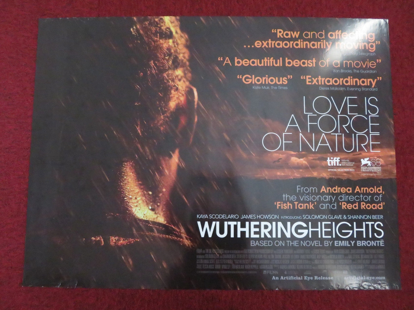 WUTHERING HEIGHTS UK QUAD (30"x 40") ROLLED POSTER KAYA SCODELARIO 2011 Rendezvous Cinema Movie posters