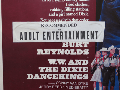 W.W. AND THE DIXIE DANCE KINGS US HALF SHEET (22"x 28") POSTER BURT REYNOLDS '75 Rendezvous Cinema Movie posters