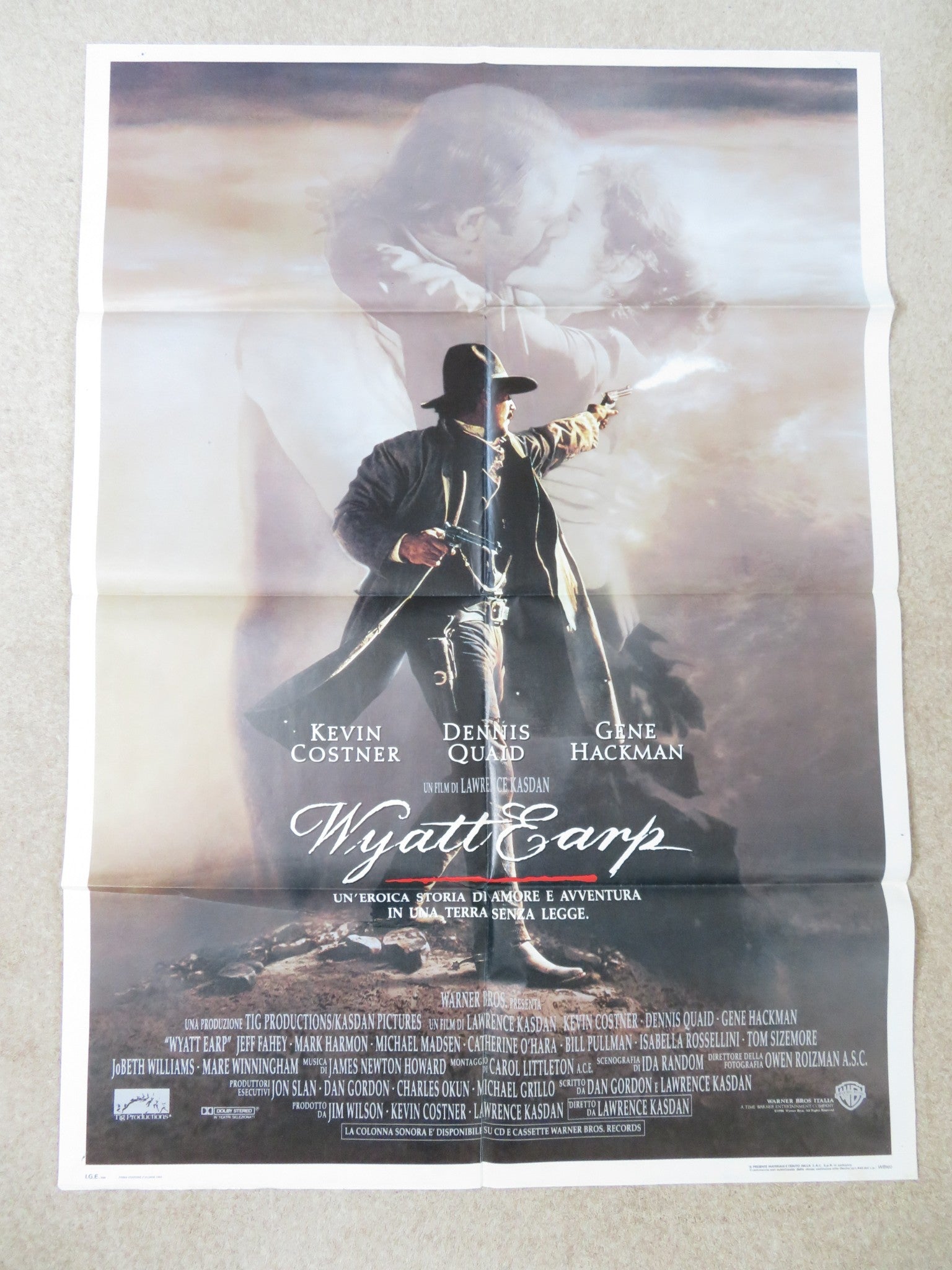 WYATT EARP ITALIAN 2 FOGLIO POSTER KEVIN COSTNER GENE HACKMAN 1994 Rendezvous Cinema Movie posters