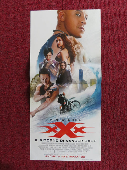 XXX: RETURN OF XANDER CAGE ITALIAN LOCANDINA POSTER VIN DIESEL DONNIE YEN 2017 Rendezvous Cinema Movie posters