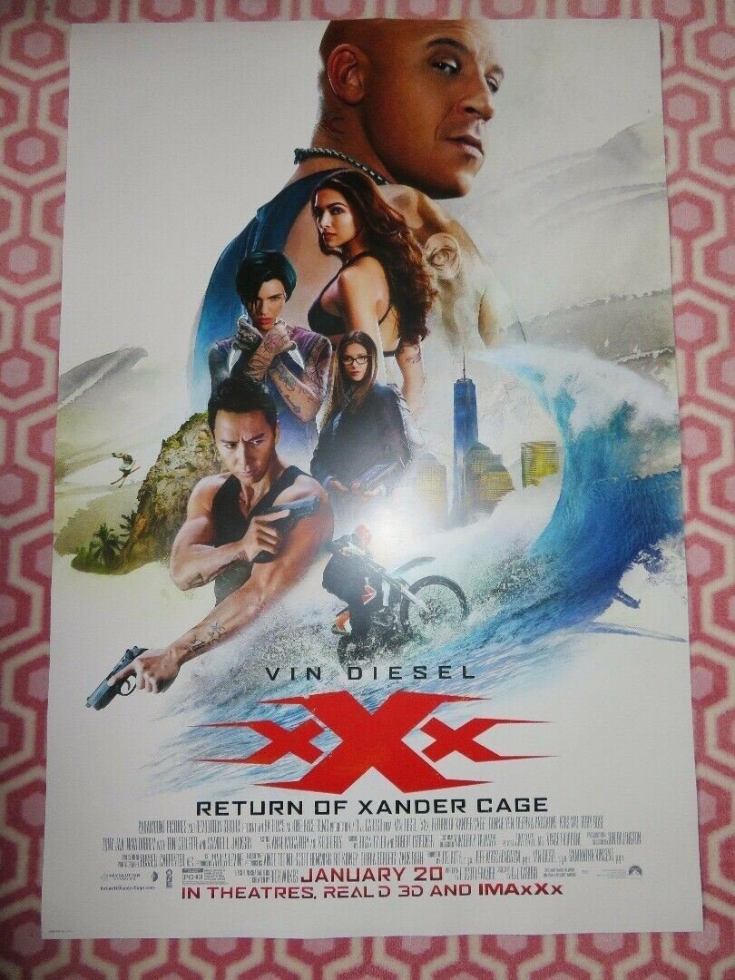 XXX: RETURN OF XANDER CAGE US ONE SHEET ROLLED POSTER VIN DIESEL 2017 Movie posters