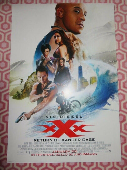 XXX: RETURN OF XANDER CAGE US ONE SHEET ROLLED POSTER VIN DIESEL 2017 Movie posters
