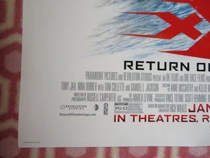 XXX: RETURN OF XANDER CAGE US ONE SHEET ROLLED POSTER VIN DIESEL 2017 Movie posters