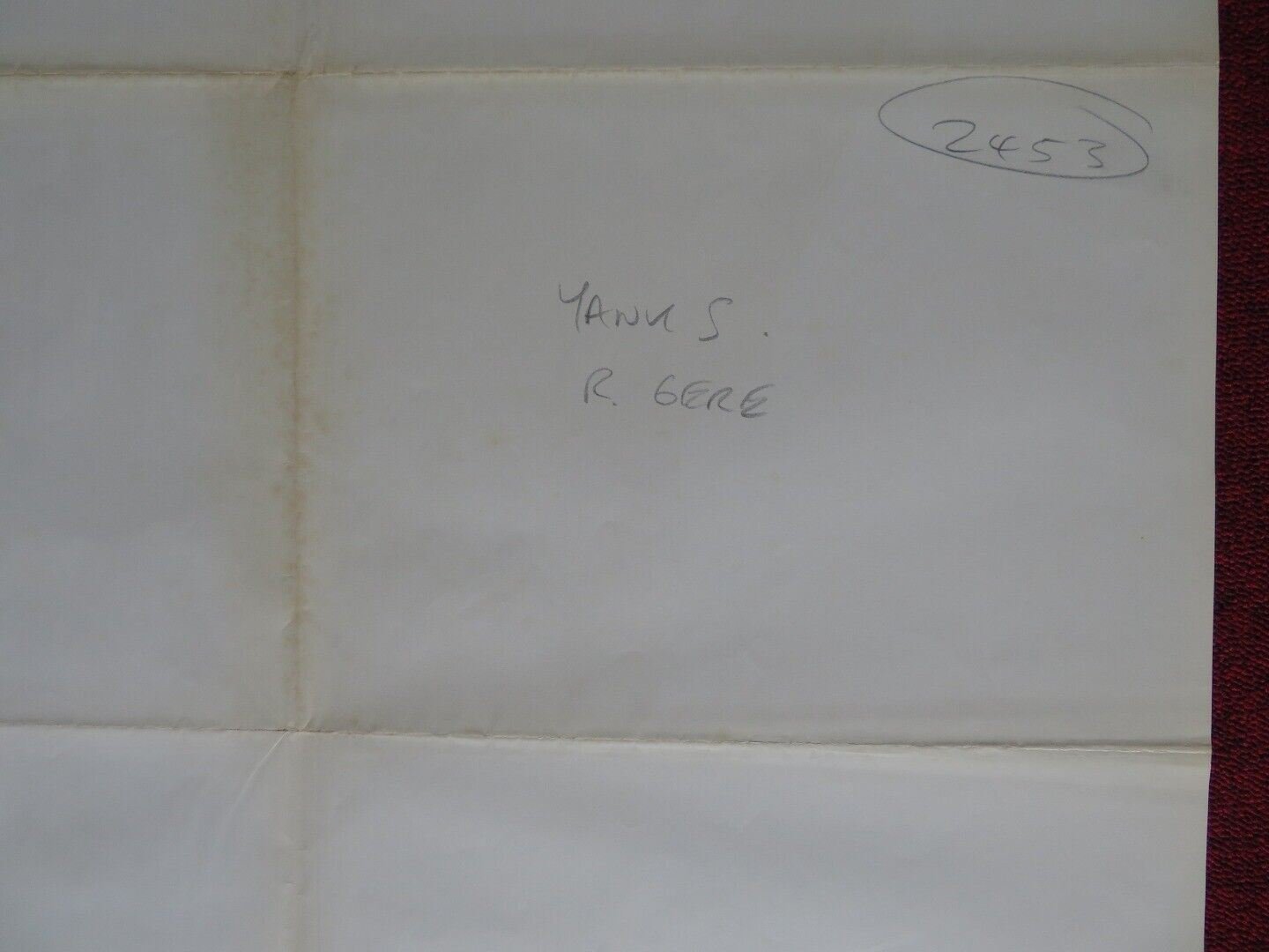 YANQUIS / YANKS SPANISH ROLLED POSTER RICHARD GERE VANESSA REDGRAVE 1979 Movie posters