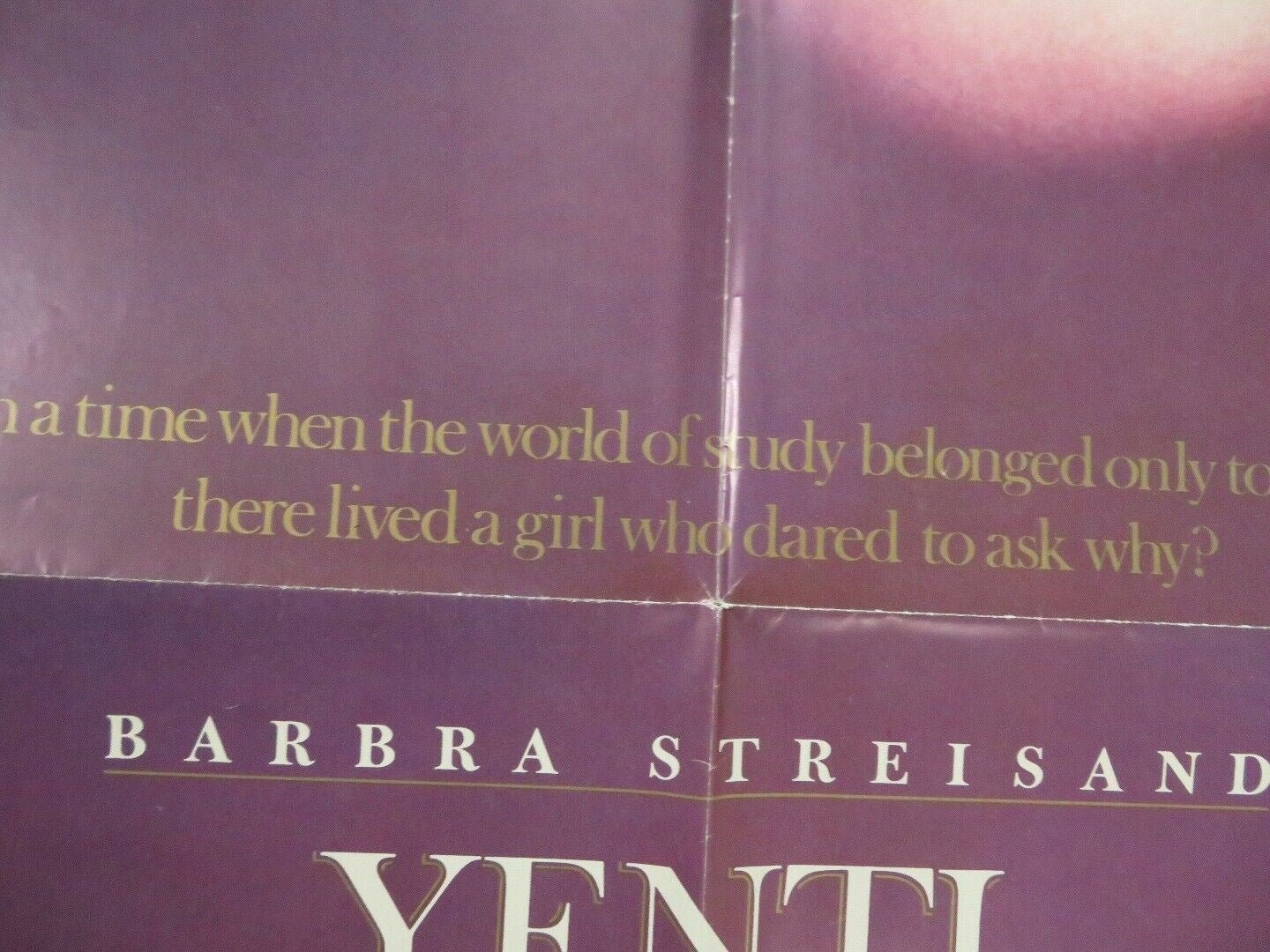 YENTL US ONE SHEET POSTER BARBRA STREISAND 1983 Rendezvous Cinema Movie posters