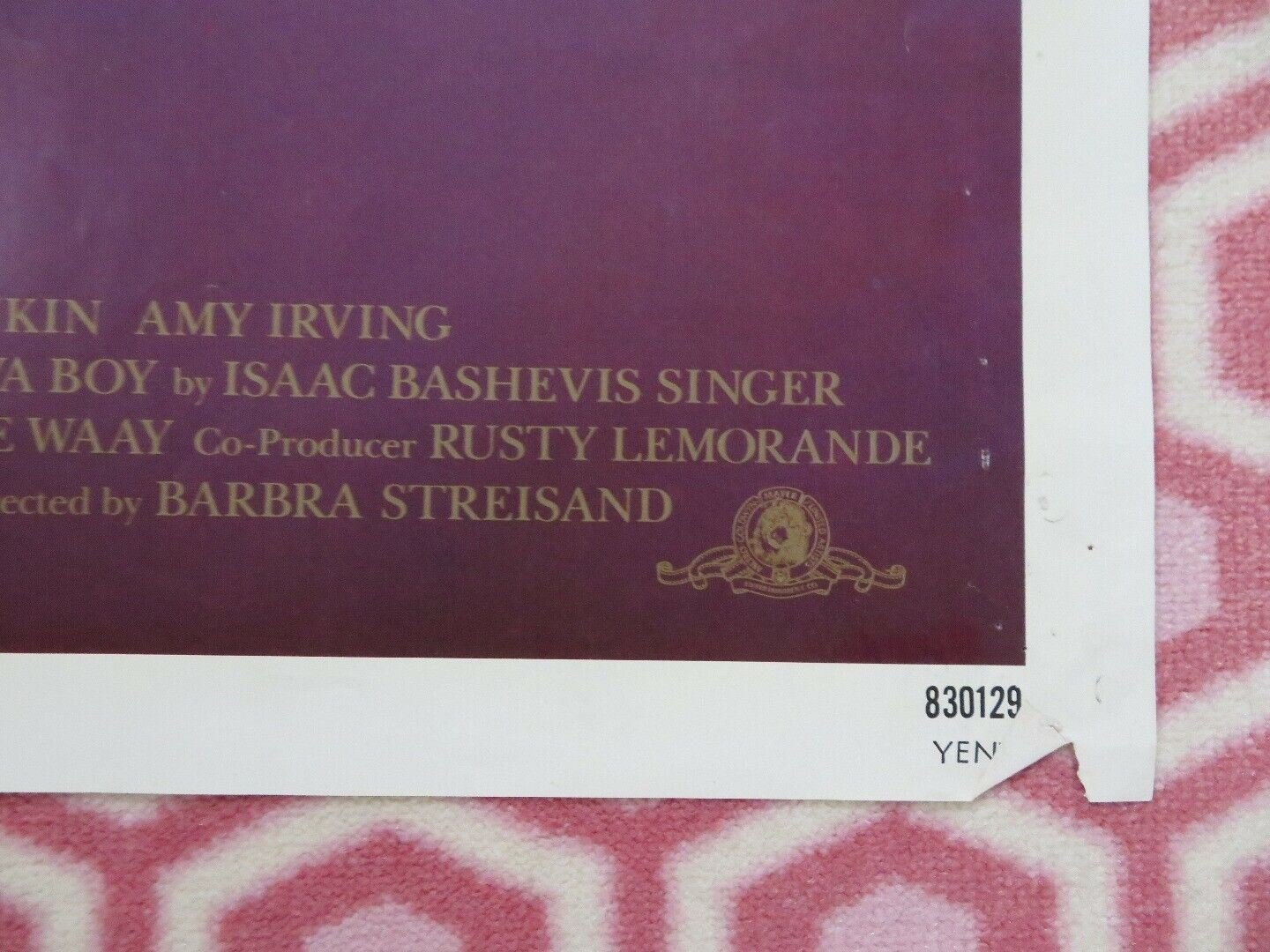 YENTL US ONE SHEET POSTER BARBRA STREISAND 1983 Rendezvous Cinema Movie posters