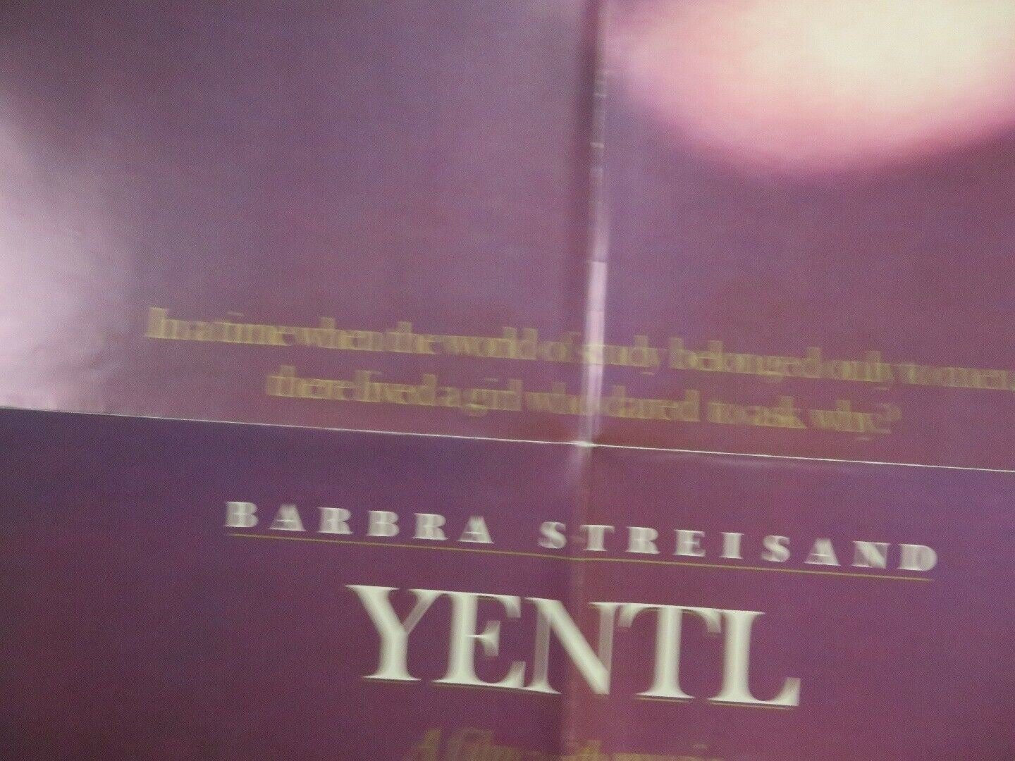 YENTL US ONE SHEET POSTER BARBRA STREISAND 1983 Rendezvous Cinema Movie posters