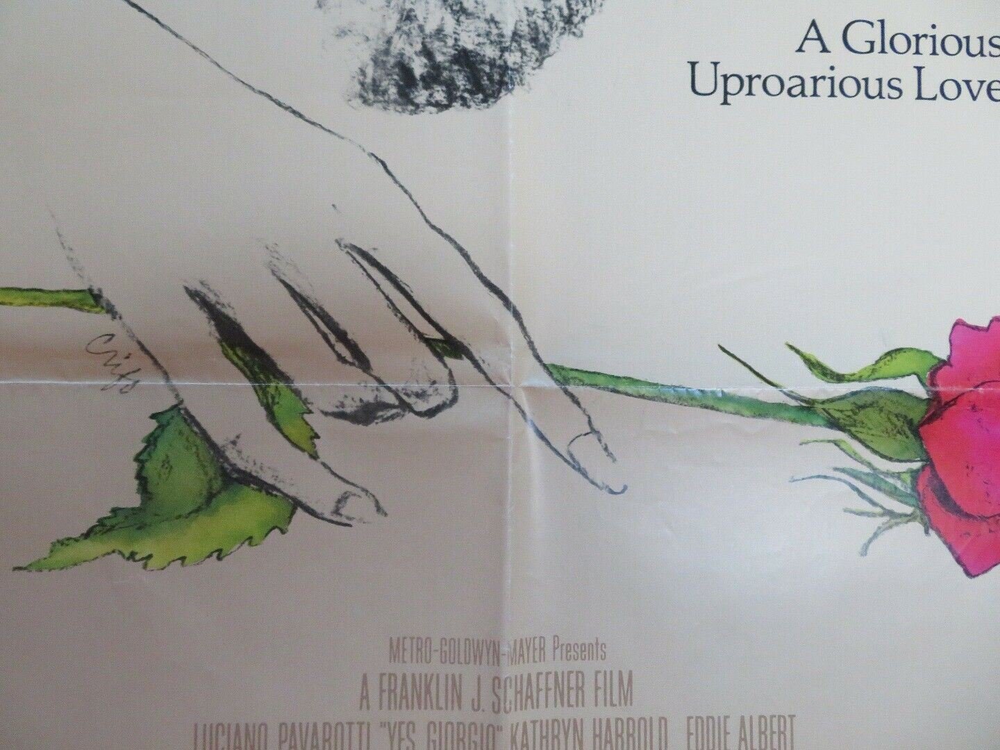 YES GIORGIO US ONE SHEET POSTER LUCIANO PAVAROTTI 1982 Rendezvous Cinema Movie posters