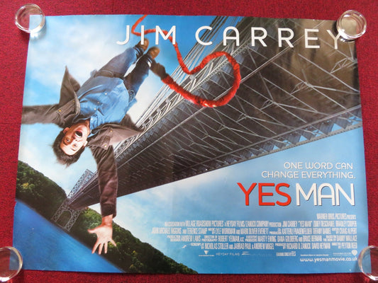 YES MAN UK QUAD (30"x 40") ROLLED POSTER JIM CARREY ZOOEY DESCHANEL 2008 Rendezvous Cinema Movie posters